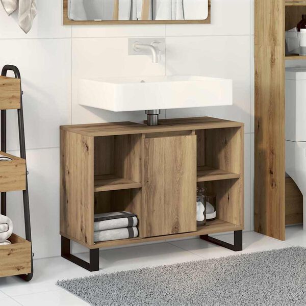 vidaXL Bathroom Cabinet Artisan Oak 80 x 33 x 60 cm Engineered Wood