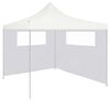 vidaXL Gazebo Sidewalls with Windows 2 pcs White