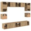 vidaXL TV Cabinet Set Wall-mounted 8 pcs Artisan Oak Engineered Wood