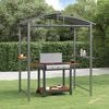 vidaXL BBQ Gazebo with Side Shelves Anthracite 210x114x230 cm Steel