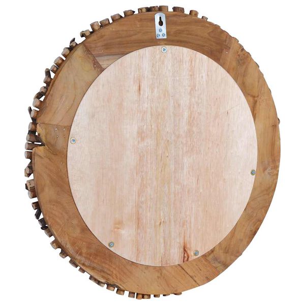 vidaXL Wall Mirror 60 cm Teak Round