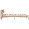 vidaXL Bed Frame with Headboard Brown 140 x 200 cm Solid Pine Wood