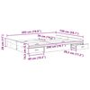 vidaXL Storage Bed Frame Smoked Oak 150 x 200 cm Engineered Wood