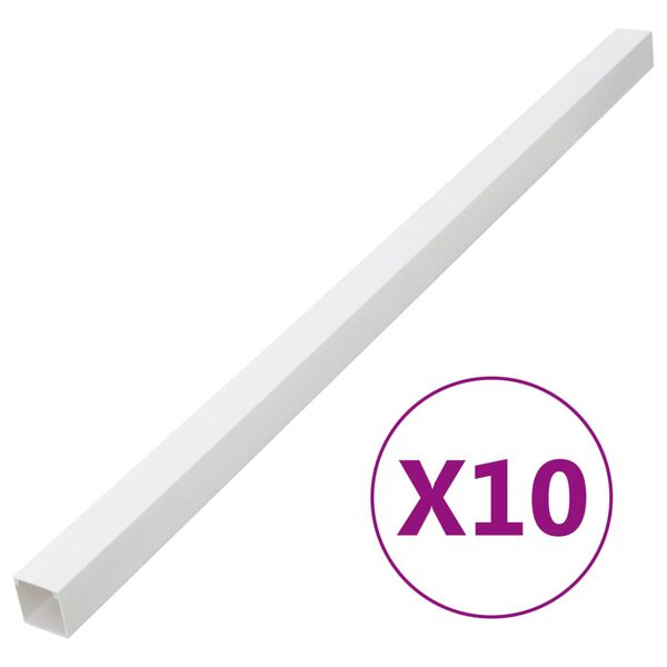 vidaXL Cable Trunking 40x40 mm 10 m PVC