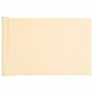 vidaXL Balcony Privacy Screen Cream 600x90 cm PVC