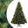vidaXL Artificial Hinged Christmas Tree 180 cm 300 LEDs Warm White
