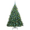 vidaXL Artificial Christmas Tree with 300 LEDs Green 180 cm PE and PVC
