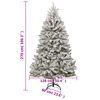 vidaXL Artificial Hinged Christmas Tree with Flocked Snow 270 cm