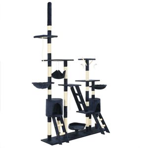 vidaXL Cat Tree with Sisal Scratching Posts 230-250 cm Blue