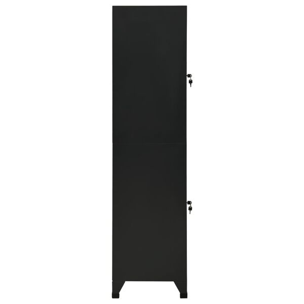 vidaXL Locker Cabinet Black 38x45x180 cm Steel