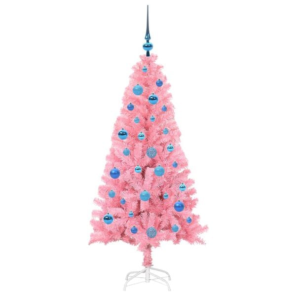 vidaXL Christmas Tree with 150 LEDs with Stand Pink 150 cm PVC