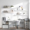 vidaXL Floating Wall Shelves 4 pcs High Gloss White 120x23.5x3.8 cm MDF
