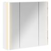 vidaXL Bathroom Mirror Cabinet White 63.5 x 15.5 x 60.5 cm