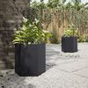 vidaXL Garden Planter 2 pcs Black Hexagon 46x40x45 cm Steel