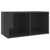 vidaXL 4 Piece TV Cabinet Set High Gloss Grey Engineered Wood