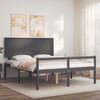 vidaXL Senior Bed without Mattress Grey 160x200 cm Solid Wood