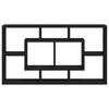 vidaXL Wall Display Shelf 8 Compartments Black
