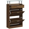 vidaXL Shoe Cabinet Brown Oak 63x24x104 cm Engineered Wood