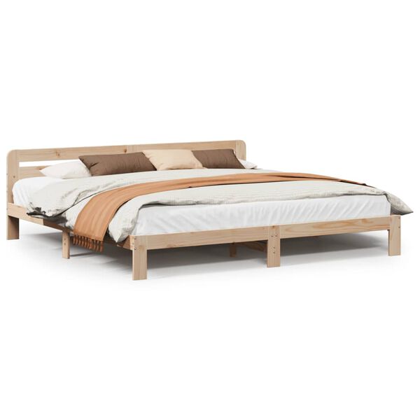 vidaXL Bed Frame without Mattress 180x200 cm Super King Solid Wood Pine