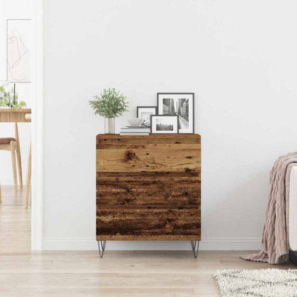 vidaXL Sideboard with Drawer Old Wood 60 x 35 x 70 cm Engineered Wood