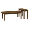 vidaXL 2 Piece Coffee Table Set Honey Brown Solid Wood Pine