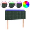 vidaXL LED Headboard Dark Green 80x5x78/88 cm Velvet