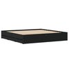 vidaXL Bed Frame with Drawers without Mattress Black 160x200 cm