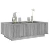 vidaXL Coffee Table with Infinity LED Grey Sonoma 116x69x40 cm