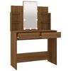 vidaXL Dressing Table with LED Brown Oak 96x40x142 cm