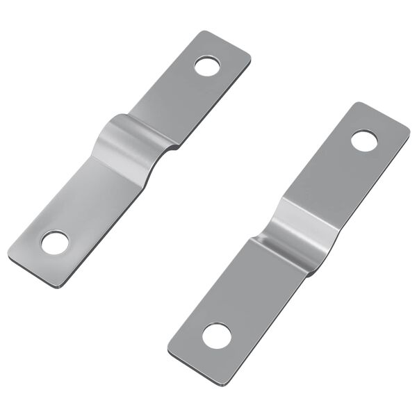 vidaXL Strike Plate 2 pcs Silver 50 x 10 x 1.2 mm Iron