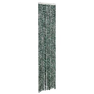 vidaXL Fly Curtain Green and White 56x200 cm Chenille