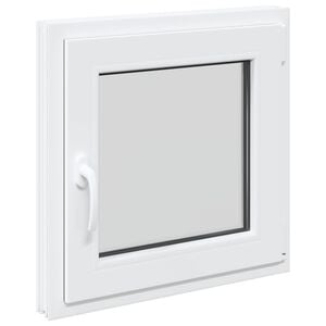 Basement Window Manual RISOR White 60 x 60 cm PVC and Glass