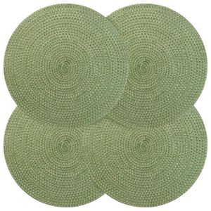 vidaXL Jute Placemets 4 pcs Olive green 100% Tossa Jute
