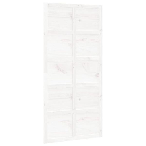 vidaXL Barn Door White 100x1.8x214 cm Solid Wood Pine