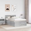 vidaXL Bed Frame Grey Sonoma 120 x 200 cm Engineered Wood