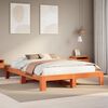 vidaXL Bed Frame without Mattress Wax Brown 150x200 cm King Size Solid Wood Pine