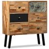 vidaXL Side Cabinet with 6 Drawers Solid Reclaimed Teak 70x30x76 cm