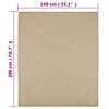 vidaXL Jersey Fitted Sheets 2 pcs Taupe 140x200 cm Cotton
