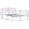 vidaXL Bed Frame with Headboard without Mattress 140x200 cm