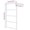 vidaXL Walk-in Shower Wall Silver 115x195 cm Clear ESG Glass