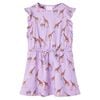 Kids' Dress with Ruffle Sleeves and Drawstring Lila 116