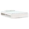 vidaXL Bed Frame without Mattress White Solid Wood 135x190 cm Double