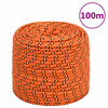 vidaXL Boat Rope Orange 10 mm 100 m Polypropylene