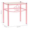 vidaXL Bedside Cabinets 2 pcs Pink and Transparent Metal and Glass