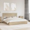 vidaXL Storage Bed with Drawer Sonoma Oak 180 x 200 cm Engineered Wood