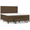 vidaXL Box Spring Bed with Mattress Dark Brown 180x200 cm Fabric