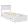 vidaXL Bed Frame with Drawer White 75 x 190 cm Engineer Wood