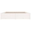 vidaXL Bed Frame without Mattress with Drawers White Super King