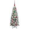 vidaXL Artificial Christmas Tree with 150 LEDs with Stand White 120 cm