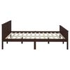 vidaXL Bed Frame without Mattress Dark Brown 180x200 cm Super King Solid Wood